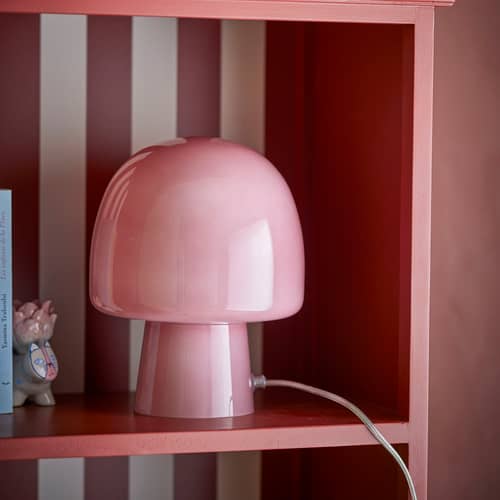 Paddy Table lamp glass pink / Ø 20 x H 26.5 cm - Bloomingville - Pink - Glass
