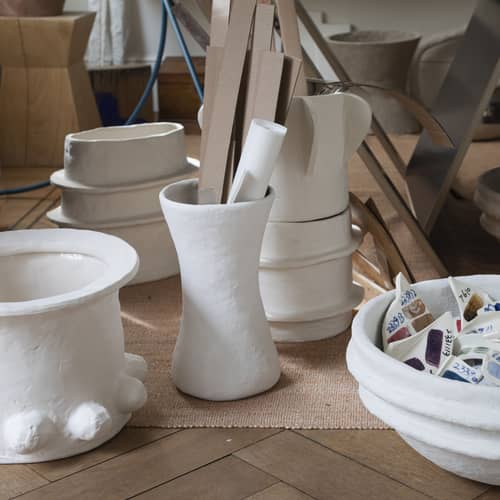 Übertopf Molly 5 Medium keramik beige / Ø 29,5 x H 22,5 cm - Serax - Ø 29,5 x H 22,5 cm - Sandstein
