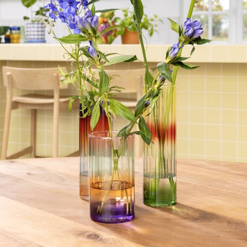 Vase Gradient Evening verre multicolore / Wide - Ø 10 x H 18,5 cm - & klevering - Wide / Multicolore - Verre