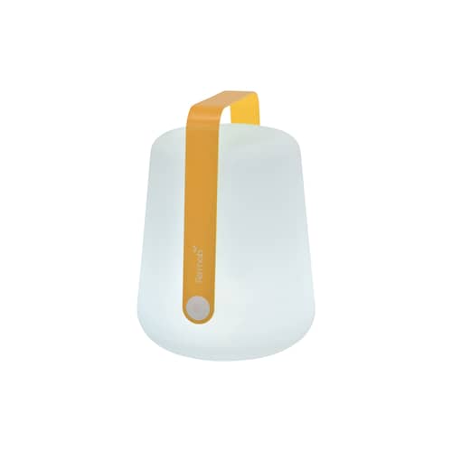 Balad Large LED Wireless rechargeable outdoor lamp metal plastic material yellow / H 38 cm - USB recharging - Fermob - Honey - Aluminium, Polythene