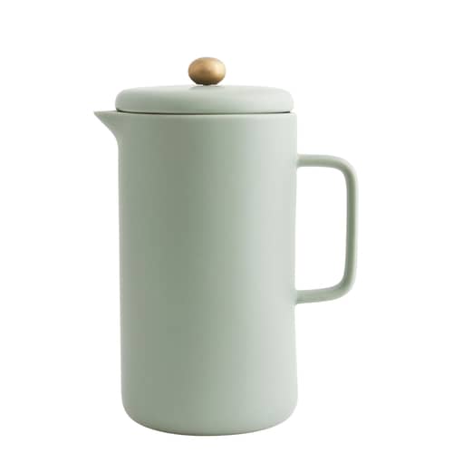 Cafetière à piston Pot céramique vert / Porcelaine - 1 L - House Doctor - Vert d\'eau - Acier, Porcelaine
