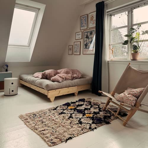 Canapé convertible Fresh / L 200 cm - 3 places - KARUP DESIGN - Lin 914 / Pin clair - Fibres recyclées mélangées, Mousse, Pin massif certifié FSC, Tissu