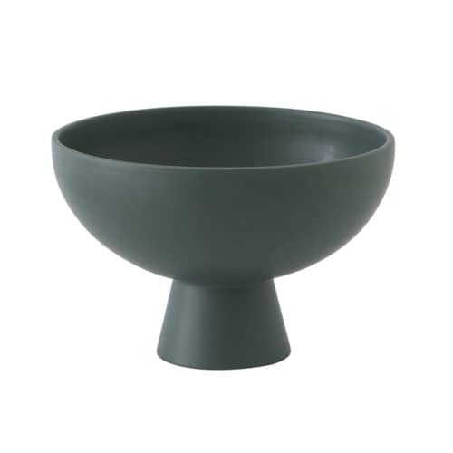 Coupe Strøm Large céramique vert / Ø 22 cm - Fait main - raawii - Vert Gables - Céramique