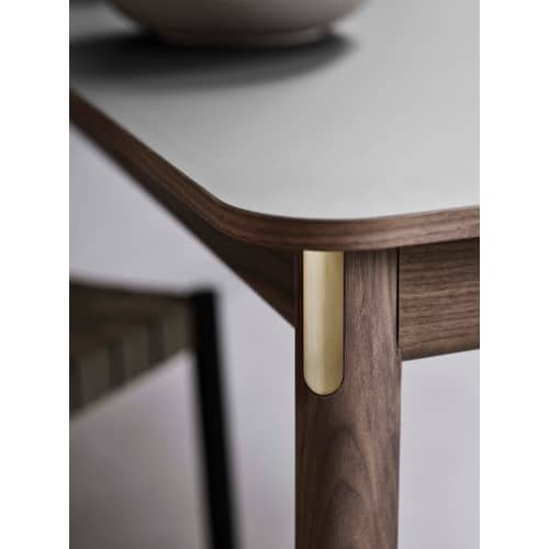 Table à rallonge Patch HW2 / Stratifié Fenix - L 240 à 340 cm - &tradition - Gris / Chêne fumé - Chêne fumé massif, Stratifié mat Fenix NTM®
