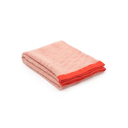 Thread Plaid textile orange / 140 x 180 cm - Tom Dixon - Orange & White - Cotton, Wool
