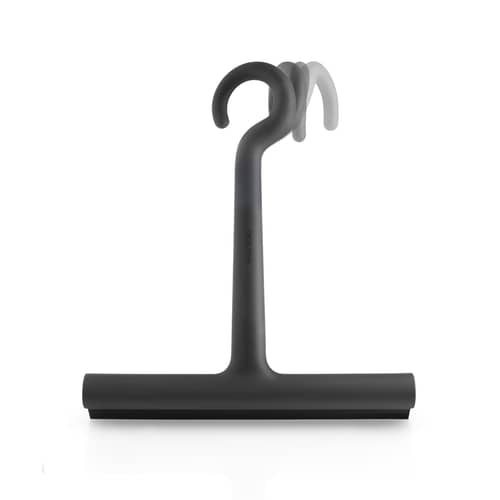 Raclette de douche  plastique noir - Eva Trio - Noir - Acier recouvert de silicone