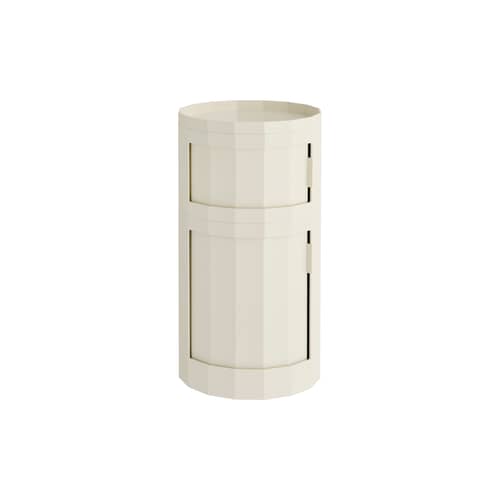 Rangement Facet High / H 66 cm - 2 portes / Avec roulettes - Hay - Coquille d\'œuf - ABS recyclé