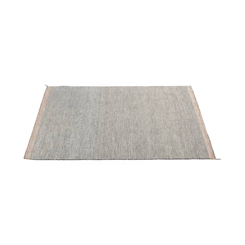 PLY Rug textile black 170 x 240 cm - Muuto - Black & white - Wool