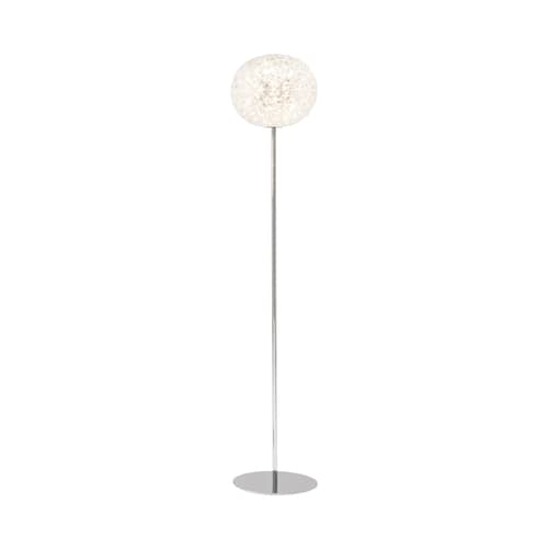Stehleuchte Planet plastikmaterial transparent metall / LED - H 160 cm - Kartell - Transparent (farblos) / Fuß silberfarben - Aluminium, Thermoplastisches Polykarbonat