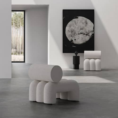 Table d\'appoint Column marron / Ø 25 x H 50 cm - 101 COPENHAGEN - Café (béton fibré) - Béton fibré