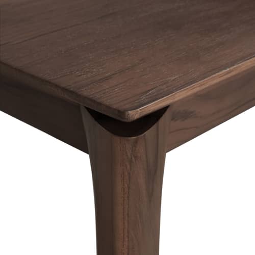 Table rectangulaire Bok bois marron / 240 x 100 cm - 10 personnes - Ethnicraft - Teck brun - Teck massif teinté brun