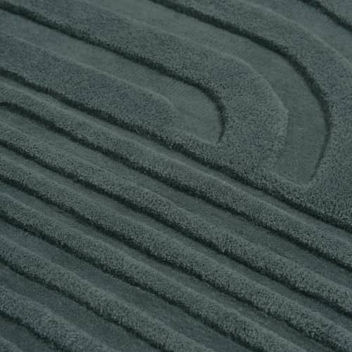 Tapis Relevo  vert / 200 x 300 cm - Tufté main - Muuto - Vert foncé - Laine de Nouvelle-Zélande