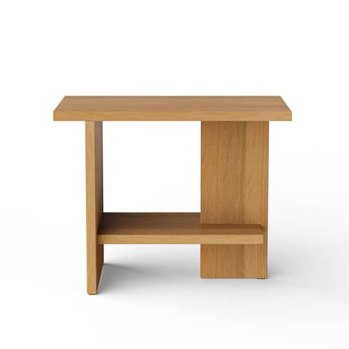 Tavolino d\'appoggio Tee legno naturale / 60 x 30 x H 47,5 cm - NINE - 60 x 30 cm - Massello di quercia oliato