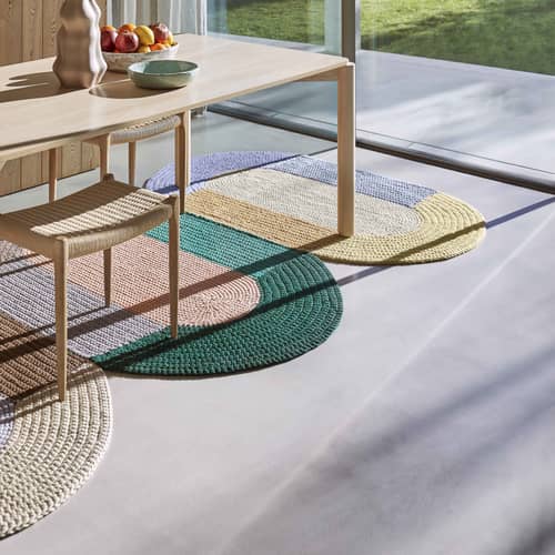 Teppich The Crochet Collection Trio textil bunt / 180 x 300 cm - Haken - Gan - Bunt - Wolle
