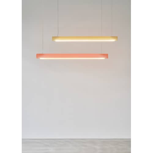 Suspension Aura Light plastique multicolore // Bio-résine - L 110 cm  Modèle d\'exposition - Established & Sons - Jaune - Bio-résine époxy