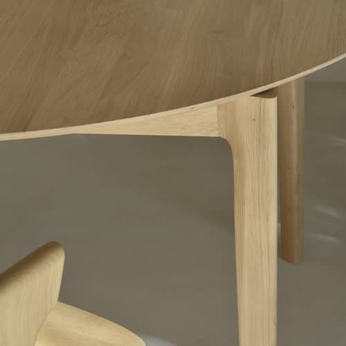 Ausziehtisch Bok holz natur / 129 bis 179 cm - 4 bis 6 Personen - Ethnicraft - Eiche geölt - Geölte Massiveiche