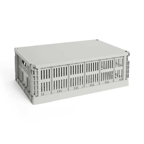 Deckel  metall grau / Für Korb Colour Crate Large 34,5 x 53 cm - Hay - Grau - Stahl