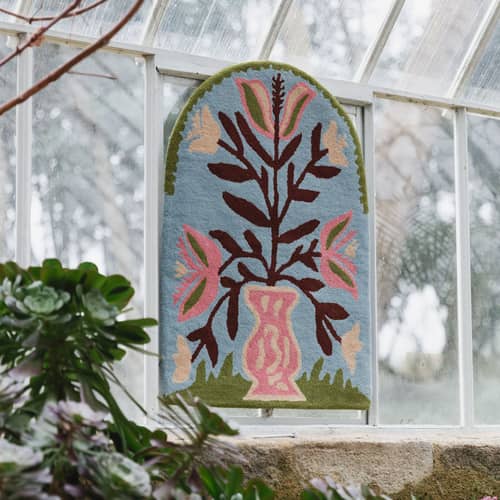 Décoration murale Garden Views / 77 x 55 cm - Edition limitée by Blumenhaus - COLORTHERAPIS - Multicolore - Laine vierge de Nouvelle-Zélande