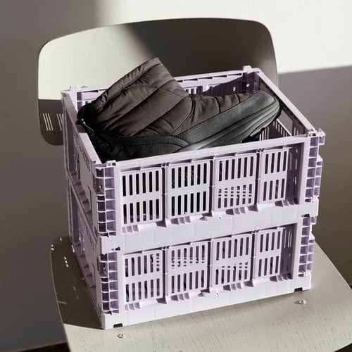 Panier Colour Crate Medium / 26,5 x 34,5 cm - Recyclé - Hay - Lavande - Polypropylène recyclé