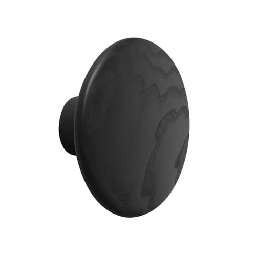 Patère The Dots Wood Medium / Bois - Ø 13 cm - Muuto - Noir - Frêne teinté