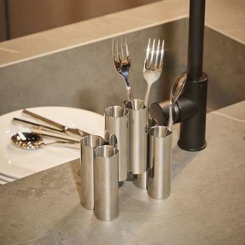 Portaposate Canale metallo - Alessi - Acciaio Lucido - Acciaio inox 18/10
