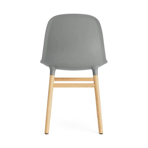 Sedia Form materiale plastico grigio / Gambe in rovere - Normann Copenhagen - Grigio / rovere - Polipropilene, Rovere