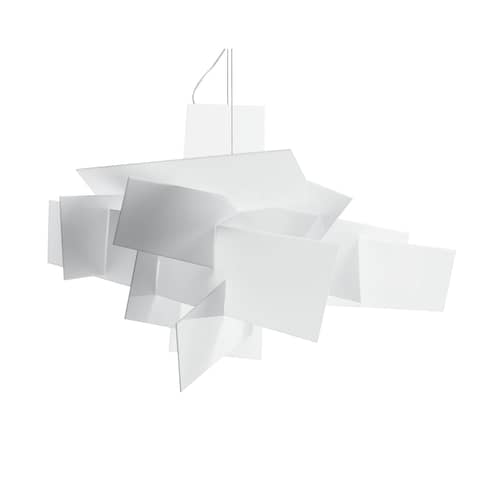 Suspension Big Bang plastique blanc / Ø 96 cm - Franzolini & Jimenez, 2005 - Foscarini - Blanc - Méthacrylate