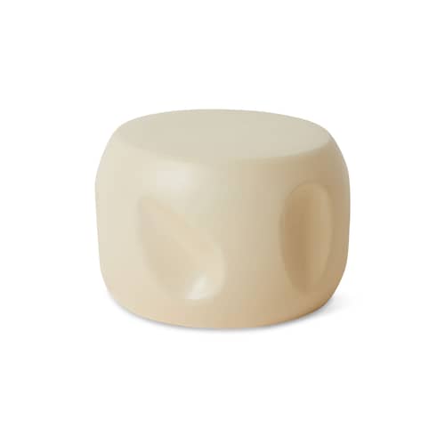 Table d\'appoint Currents céramique beige / Ø 50 x H 32 cm - HK LIVING - Beige - Céramique émaillée