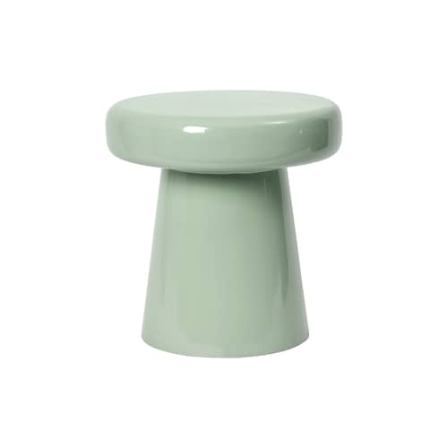 Table d\'appoint Jelly métal vert / Ø 36 x H 36 cm - BROSTE COPENHAGEN - Vert sauge - Fer émaillé
