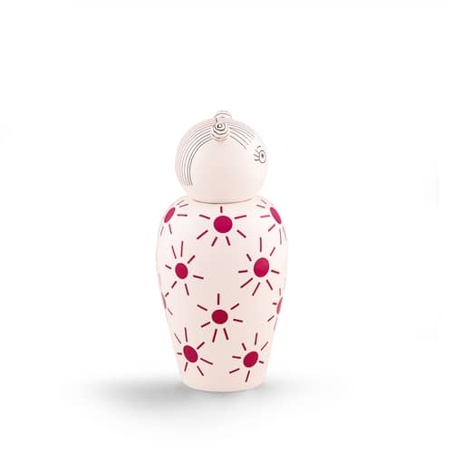 Canopie Lula Vase with lid ceramic pink / With lid - Seletti - Lula / Pink - Painted porcelain