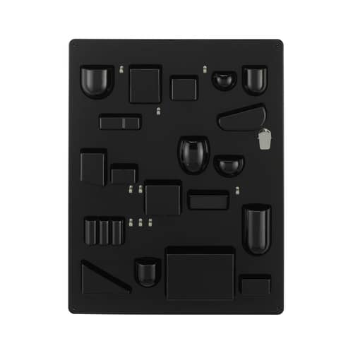 Uten.Silo I RE Wall storage plastic material black / Recycled - Dorothee Becker (1969) - 67 x 87 cm - Vitra - Black - Recycled ABS