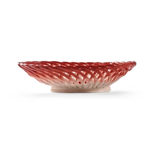 Salvador Basket ceramic red / 27 x 22 cm - Serax - Reds - Enamelled sandstone