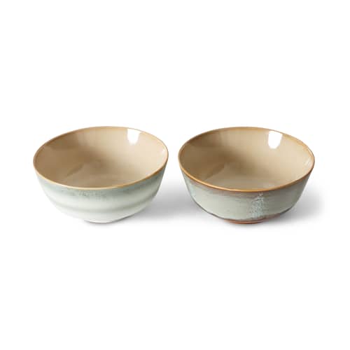 Set de 2 bols 70s ceramics / Ø 19 x H 8,5 cm - HK LIVING - Verge - Grès émaillé