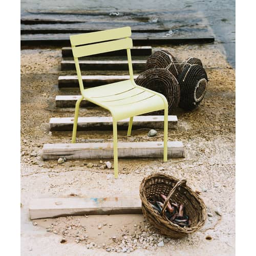 Chaise empilable Luxembourg métal beige - Fermob - Muscade - Aluminium laqué