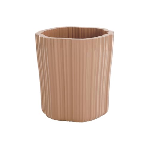Corteza Small Flower-pot holder plastic material beige / 50 x 53 cm x H 56 cm - Kartell - Powder - Recycle polyethylene