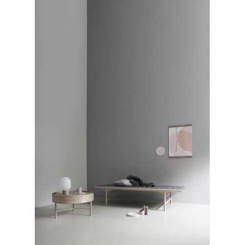 Lampada da tavolo JWDA vetro pietra bianco grigio / Cemento - Audo Copenhagen - Cemento grigio / Diffusore bianco - Calcestruzzo, Ottone, Vetro