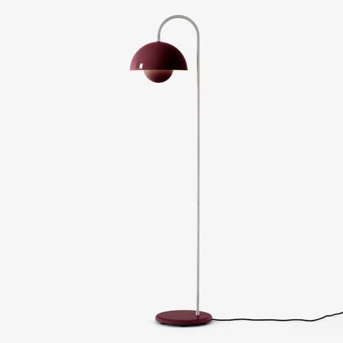 Lampadaire Flowerpot VP12 métal prune/ Verner Panton, 1969 - &tradition - Prune foncé - Acier