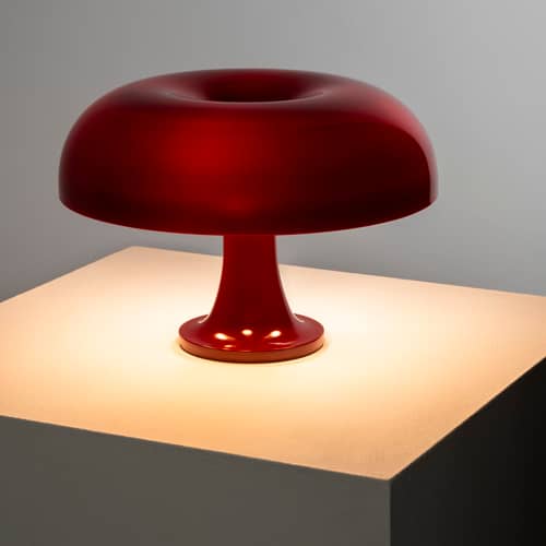 Lampe de table Nessino / Ø 32 cm - Lampe champignon rouge ruby - Artemide - Ruby - Technopolymère