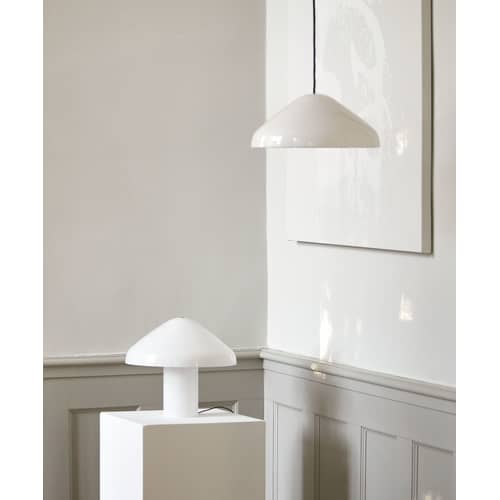 Lampe de table Pao LED verre blanc / Verre soufflé bouche - Hay - Blanc - Verre soufflé bouche
