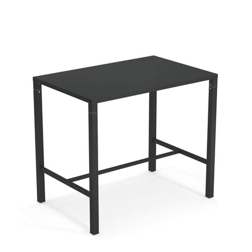 hoher Tisch Nova metall / 120 x 80 cm x H 105 cm - Stahl - Emu - Antikeisen - gefirnister Stahl