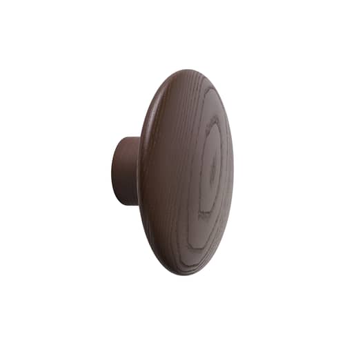 Patère The Dots Wood Medium bois marron / Ø 13 cm - Muuto - Rouge brun - Frêne teinté