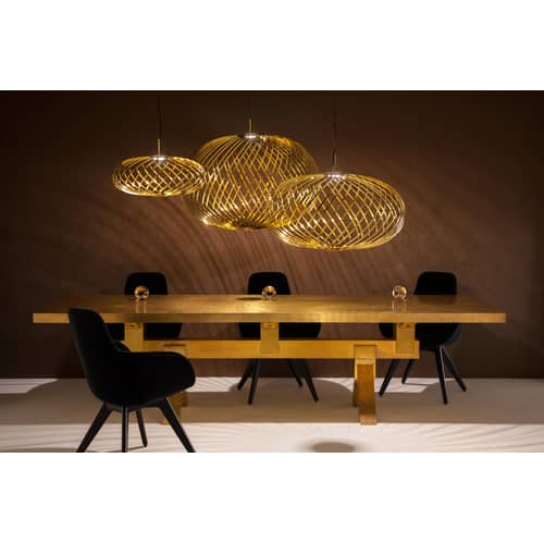 Tom Dixon Spring Medium LED Pendant - brass | Made In Design UK