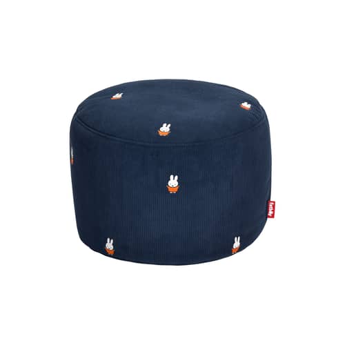 Pouf enfant Point Cord x Miffy / Velours côtelée recyclé -  Ø 50 cm - Fatboy - Bleu profond -  Micro-billes EPS, Velours côtelé recyclé