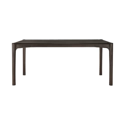 PI Rectangular table wood brown / 180 x 90 cm - 8 people - Ethnicraft - Dark Brown Teak - Solid teak
