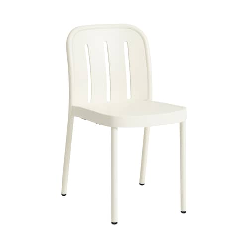 Sedia impilabile Deville metallo bianco - Hay - Bianco cremoso - 