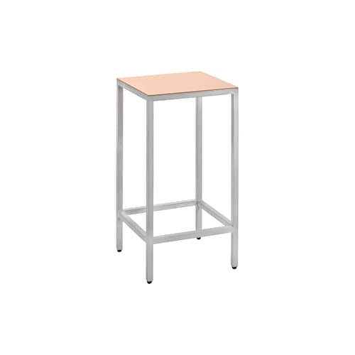Sgabello alto Alu Stool metallo rosa / Pannello Pannello medium - H 65 cm - valerie objects - Rosa - Alluminio