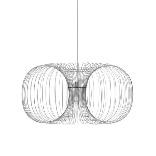 Sospensione Coil argento metallo / Ø 110 cm - Acciaio - Normann Copenhagen - Ø 110 cm / Acciaio - Acciaio inossidabile