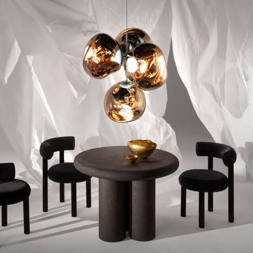Suspension Melt Chandelier Small (2015) / LED - Ø 98 x H 103 cm / Polycarbonate métallisé (change de couleur) - Tom Dixon - Cuivre - Acier, Polycarbonate
