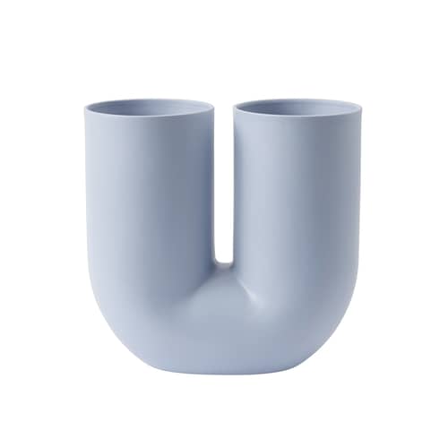 Vaso Kink ceramica blu / Porcellana - Muuto - Blu chiaro - Ceramica