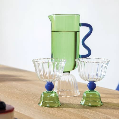 Set de 2 verres à vin Tulip / 20 cl - & klevering - Vert - Verre